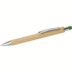 ECO - BAMBOO PEN LIMET, bambusové pero s kovovým klipom