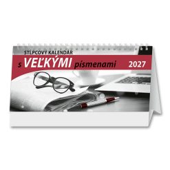 Stolový kalendár Stĺpcový s veľkými písmenami 2027